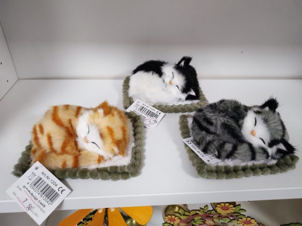Katze  auf Decke   mit Stimme (Miau)  3versch.Farben