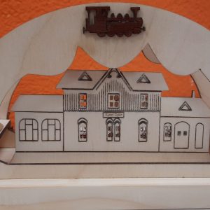 Teelichthalter 3flammig  "Bimmelbahn"