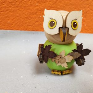 Minieule   "Eule mit Weinlaub"