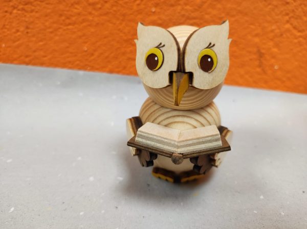Minieule   "Eule mit Buch"