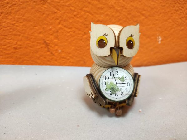 Minieule   "Eule mit Uhr"