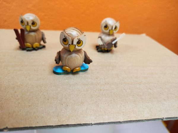 Eulenkinder  (klein)      Eule mit Snowboard