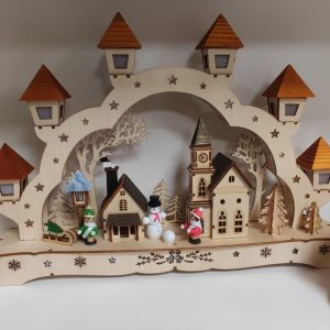 toller Schwibbogen  LED   45cm mit Laternen