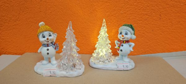 Schneemann mit Tannenbaum (Acryl-LED)