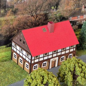 Bausatz Umgebindehaus rot    1:120